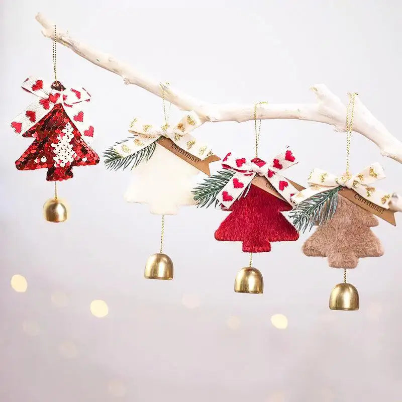 Christmas Tree Hanging Bell Wind Chime Holiday Decoration