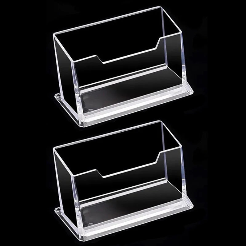 Clear Acrylic Business Card & Photocard Storage Box Holder Card Storage Box Nixie 2PCS