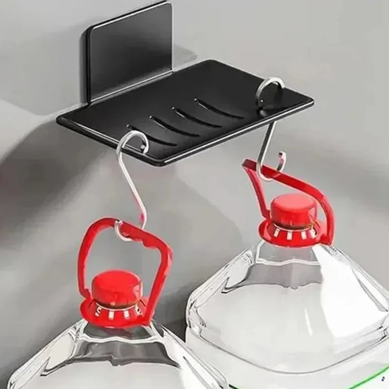 Wall Mounted Carbon Steel Soap Tray with Drainage – Black Soap Dish Holder Nixie