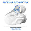 1.5M Flexible Portable AC Exhaust Hose 13/15cm Air Duct Tube AC Exhaust Hose Nixie 15cm