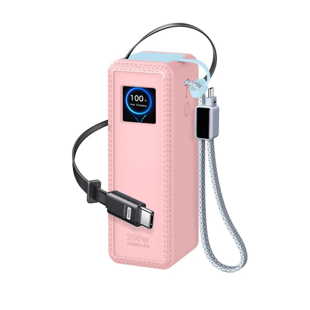 Silicone Case for UGREEN 200W 25000mAh Power Bank PB728 Power Bank Case Nixie Pink
