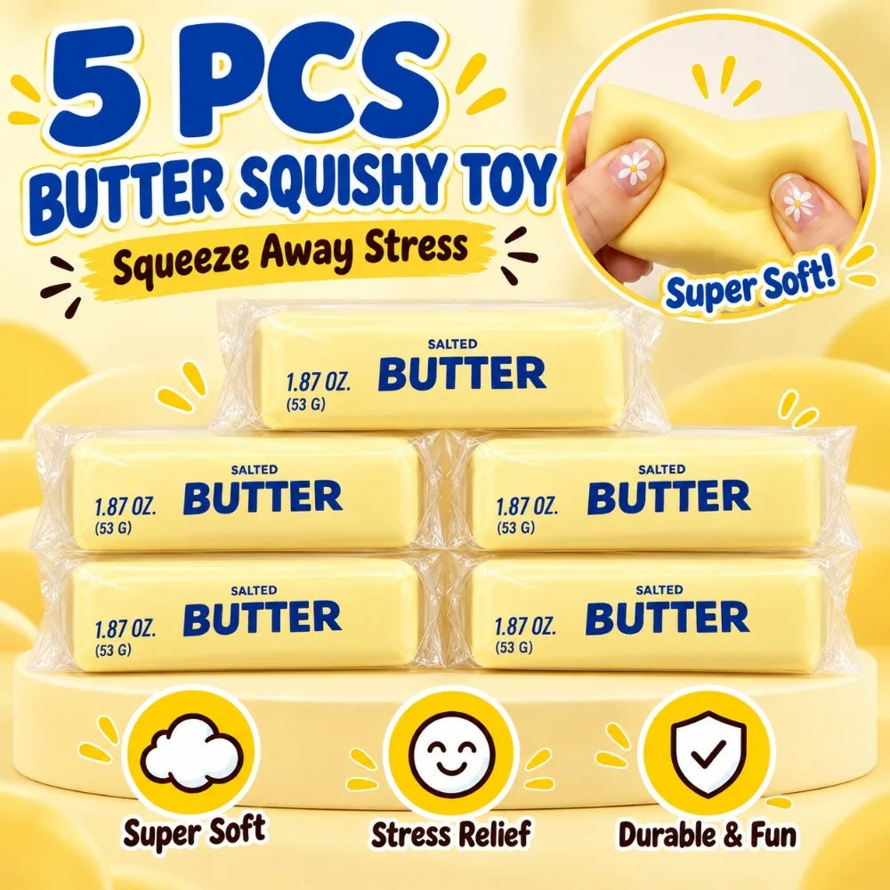 Squishy Slow Rising Butter Stick Fidget Toy | Stress Ball Gift