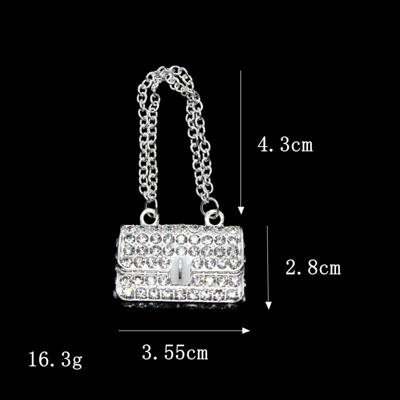 Miniature Handbag with Metal Chain for Dollhouse & Dolls Dollhouse Miniature Accessory Nixie