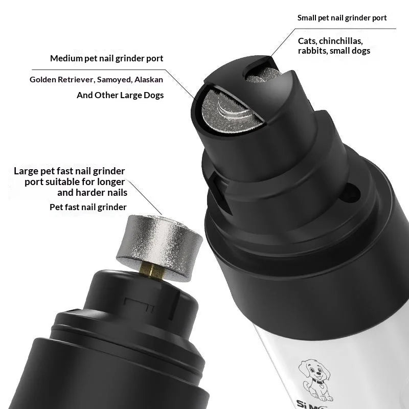 Electric Pet Nail Grinder – Quiet Dog & Cat Nail Trimmer Pet Nail Grinder Nixie