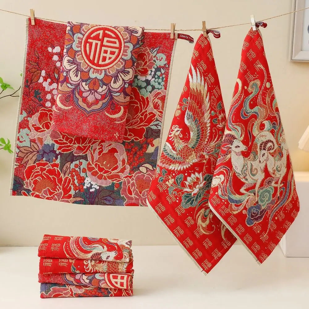 34x40cm Quick-Dry Cotton Kitchen Hand Towel – Good Luck Gift Kitchen Hand Towel Nixie