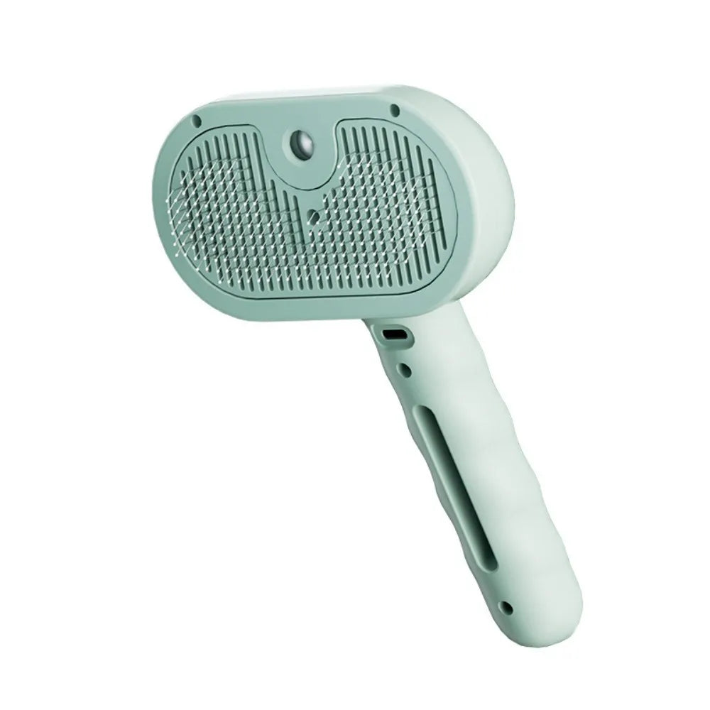Electric Pet Grooming Comb with Nano Spray & Soft Round Teeth