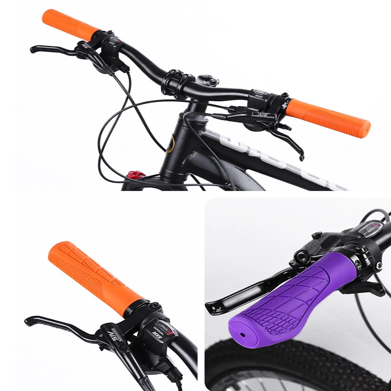 MTB Lock-On Handlebar Grips – Non-Slip Rubber & Alloy Cuffs Bicycle Handlebar Grips Nixie