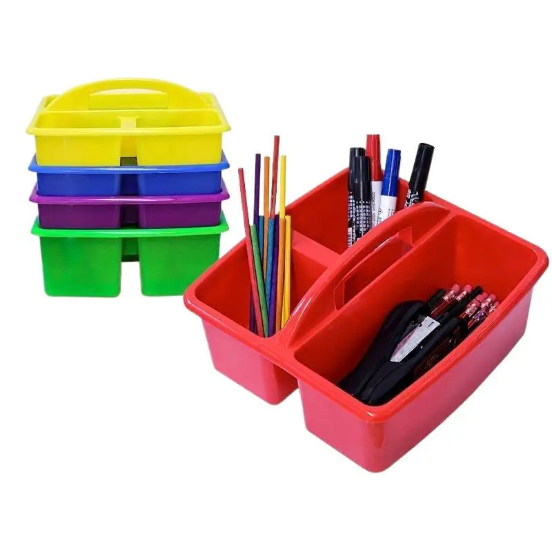 3-Compartment Plastic Desk Organizer Caddy | Art & Study Desk Organizer Caddy Nixie