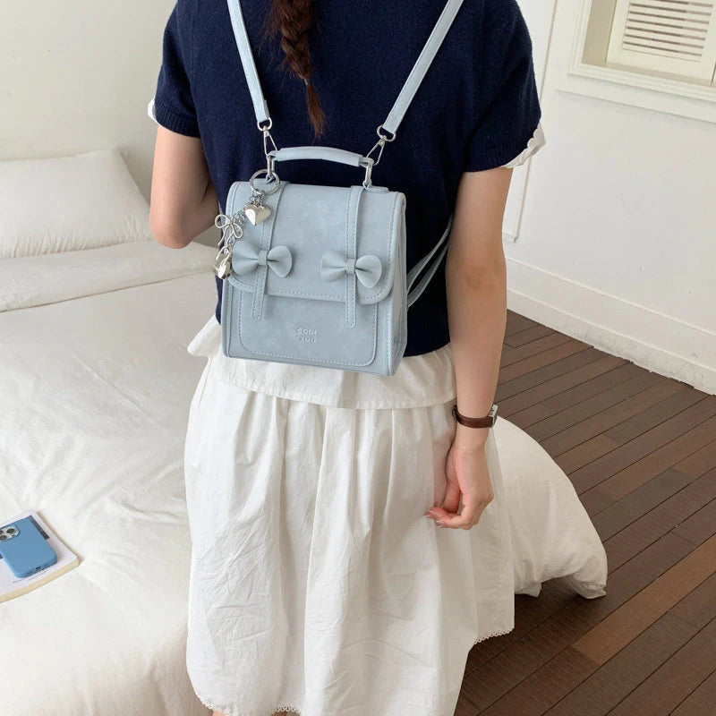 Korean Style Bow Backpack for Women – Casual College Bag