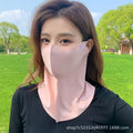 Women's UPF 50+ Ice Silk UV Neck Scarf & Face Cover UV Protection Scarf Nixie Pink