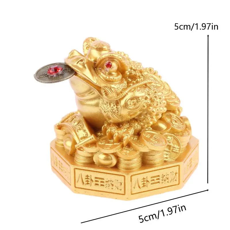 Feng Shui Money Frog Statue – Three-Legged Toad Figurine Decorative Figurine Nixie