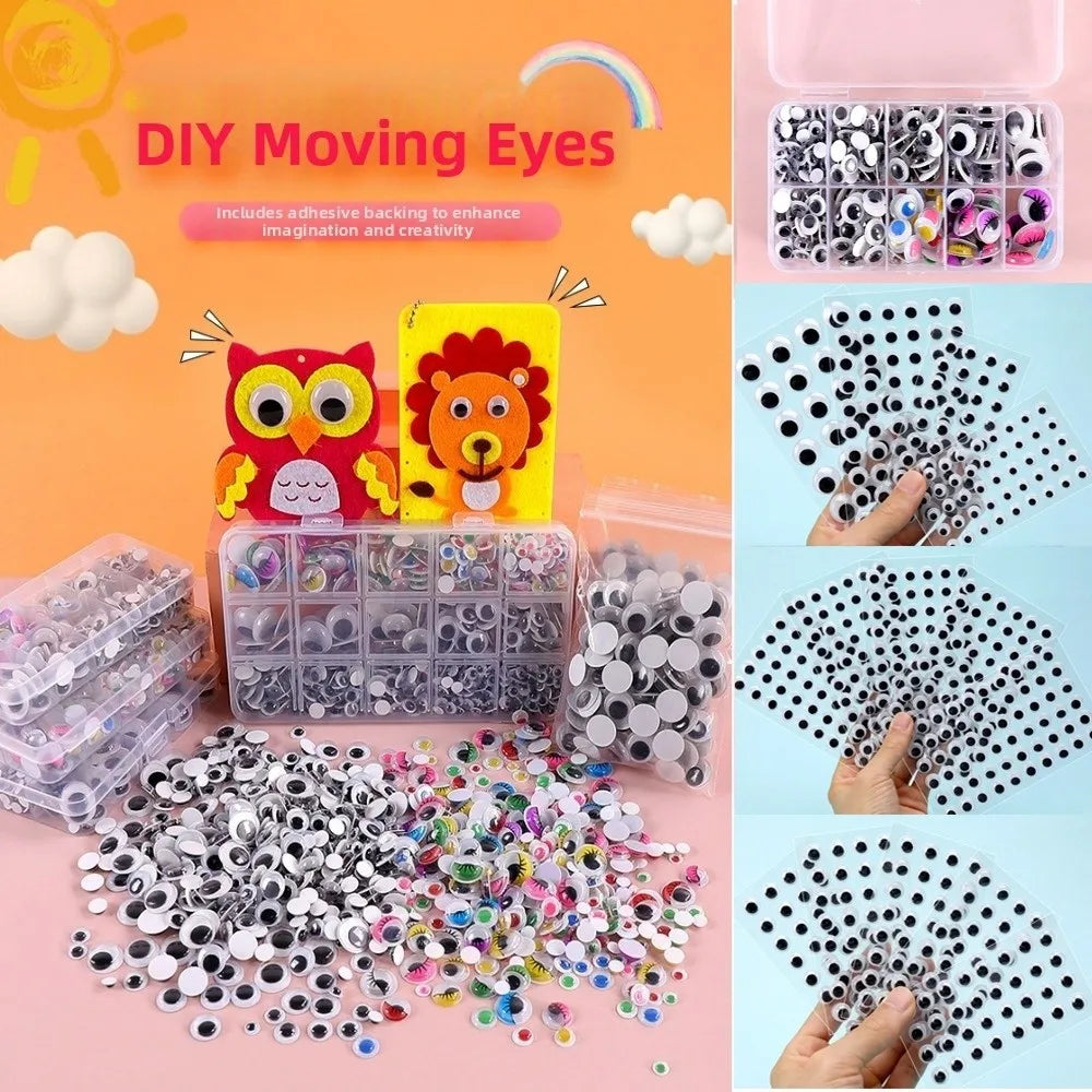 3D Wiggle Eyes with Eyelashes – DIY Doll Craft Adhesive Eyes Doll Craft Eyes Nixie