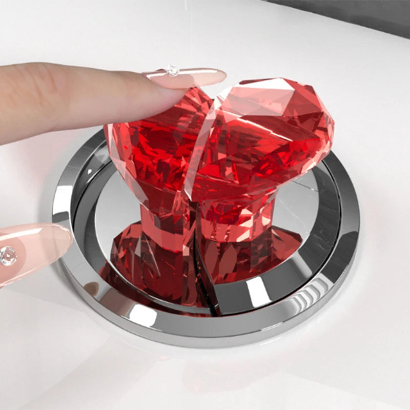 Kawaii Heart Toilet Flush Button Cover | Cute Bathroom Decor Toilet Button Cover Nixie