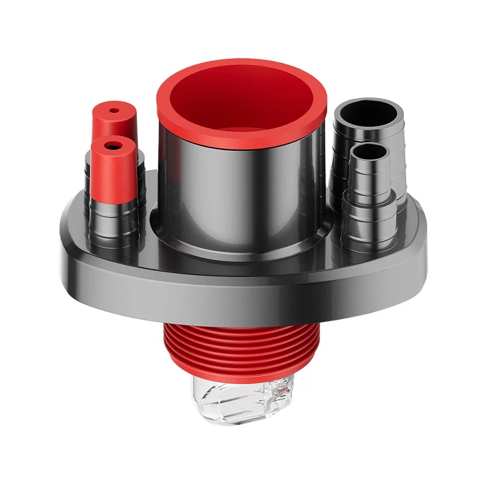 5-in-1 Kitchen Drain Pipe Connector | Odor-Proof Multi-Port Drain Pipe Connector Nixie Grey