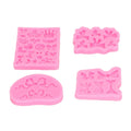 4pcs Bowknot Crown Silicone Baking Moulds – Nonstick Fondant Molds Silicone Baking Mould Nixie a