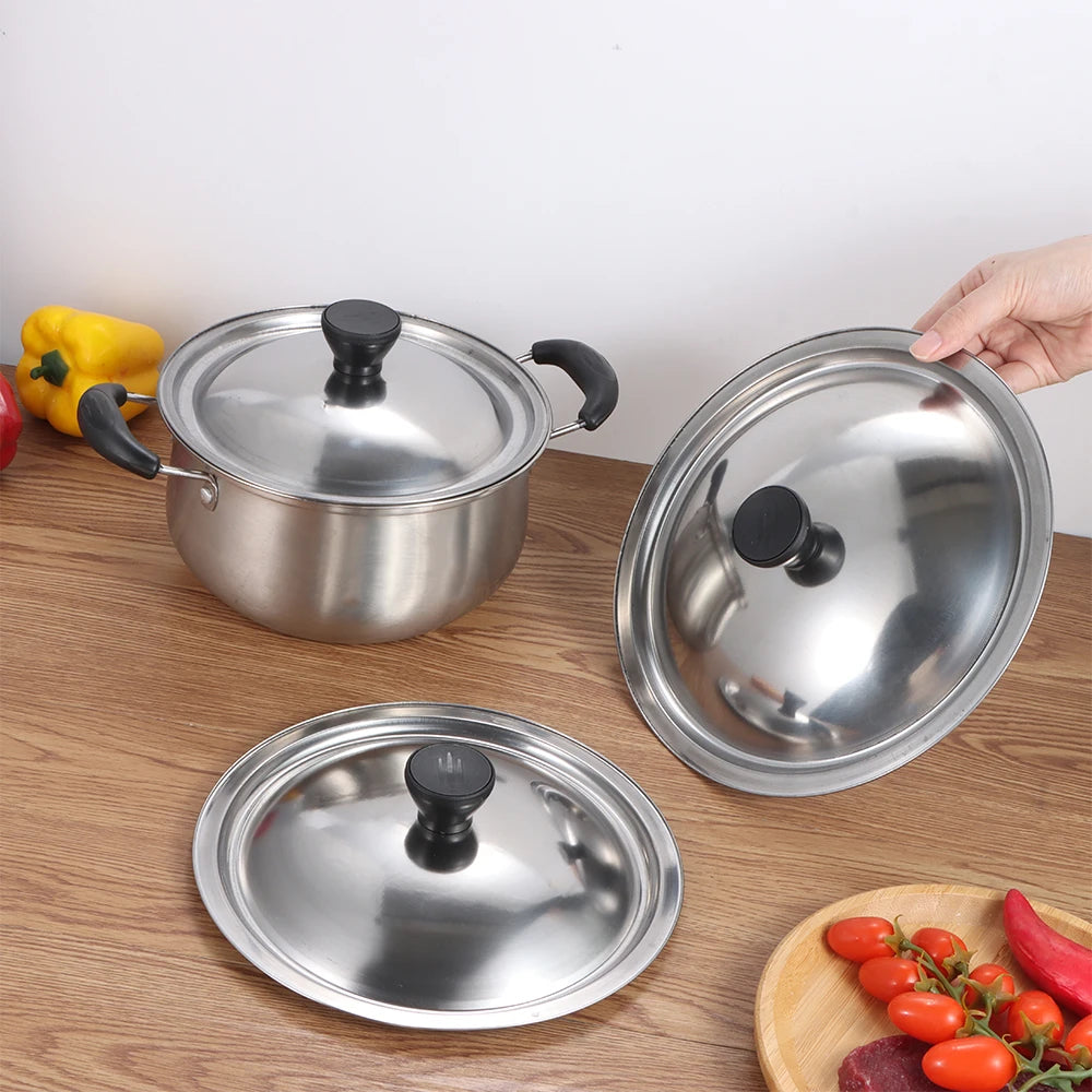 Universal Stainless Steel Pot Lid 20–30cm | Anti-Scald Wok Cover Cookware Lid Nixie