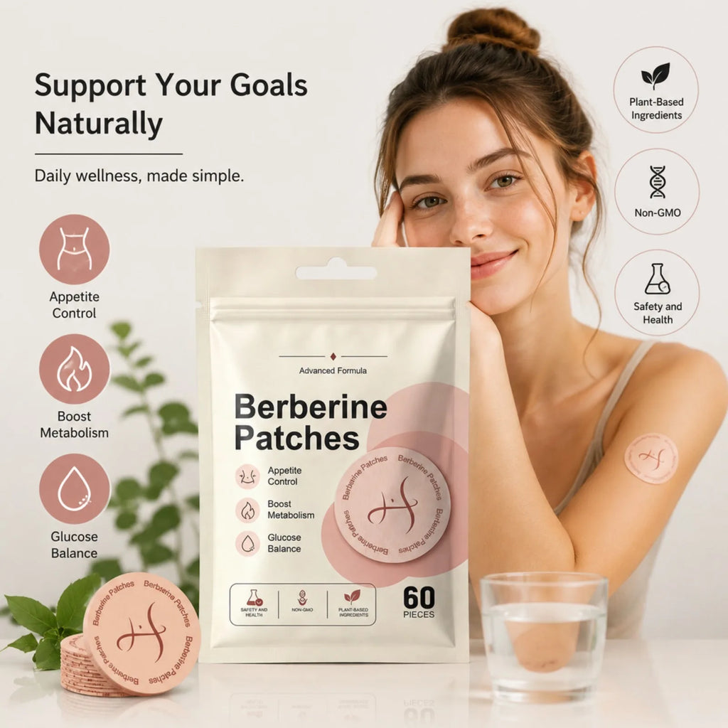 60Pcs Berberine Patches – Body Contour & Energy Support Wellness Body Patch Nixie