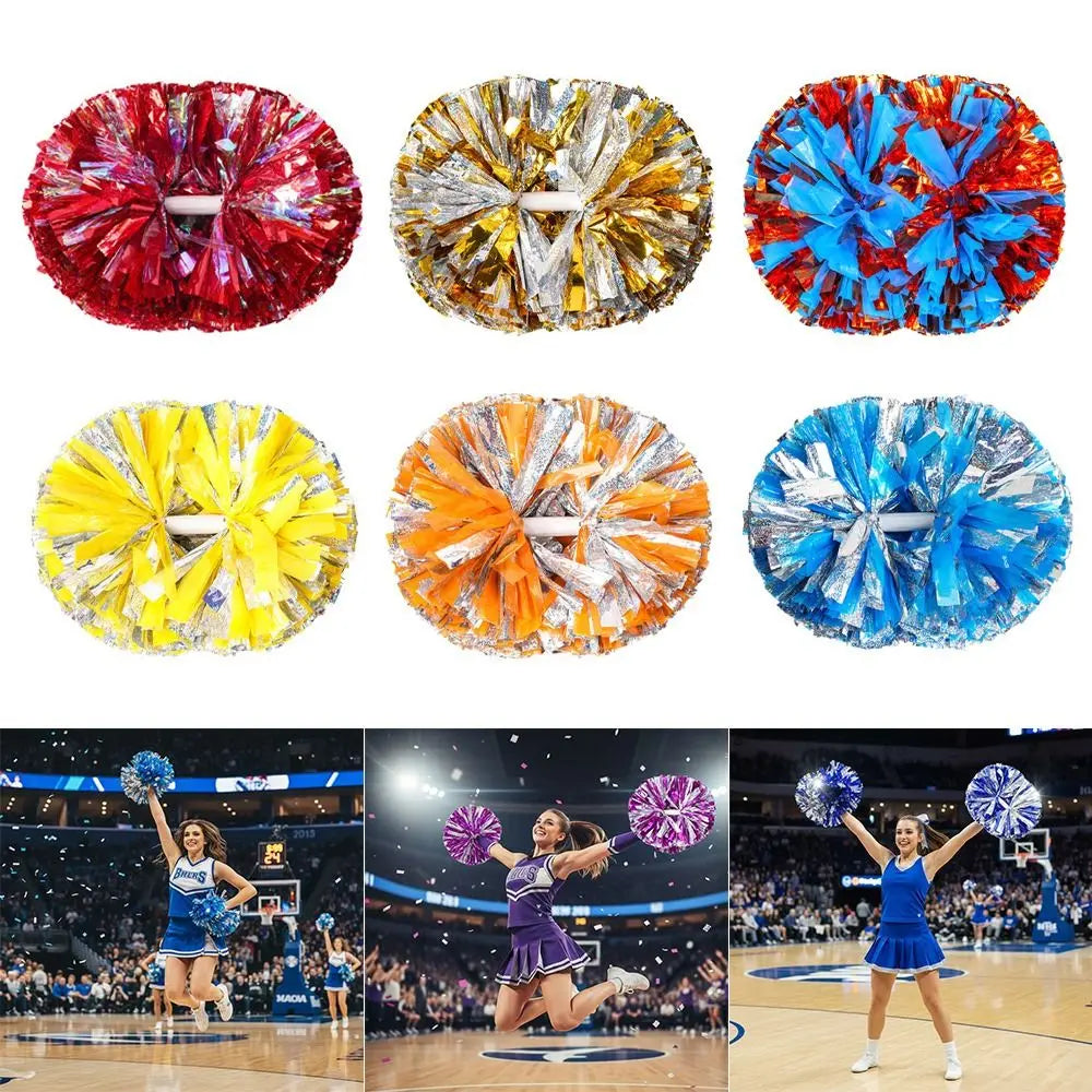 Cheerleader Pom Poms 30x37cm Multicolor Dance Props – Double Handle