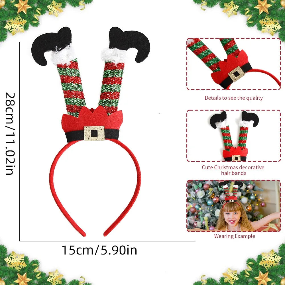 Cute Santa Claus Christmas Headband – Funny Xmas Hair Accessory Christmas Headband Nixie