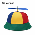 Rainbow Windmill Bucket Hat – Wide Brim Sun Hat Adults & Kids Sun Hat Nixie Kid version