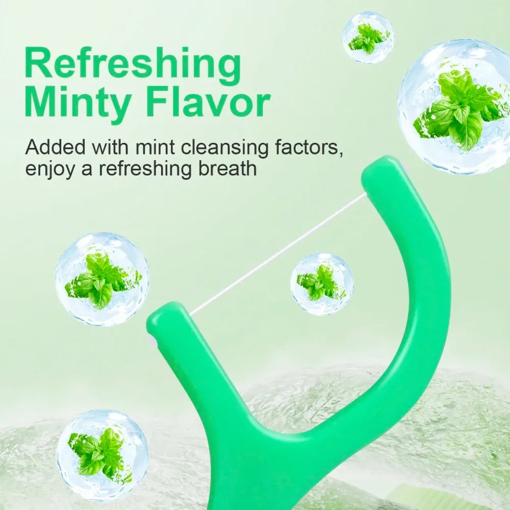 Mint Dental Floss Picks – Ultrafine Portable Flossing Sticks Dental Floss Picks Nixie