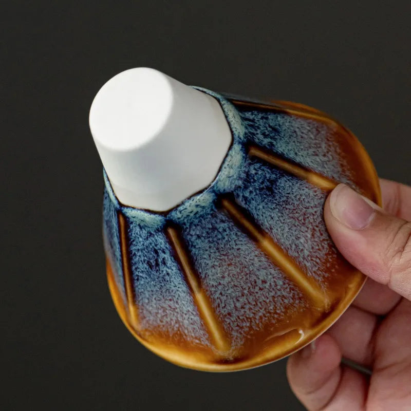 Kiln-Glazed Ceramic Espresso Cup & Saucer | 110ml Italian Style Ceramic Espresso Cup Nixie