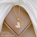 Luxury Heart Pendant Necklace – Gold Stainless Steel Choker Pendant Necklace Nixie XL2606-245