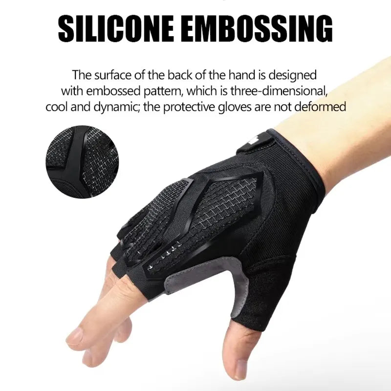 Nixie Half-Finger Cycling Gloves – Shock-Absorbing Silicone Cycling Gloves Nixie