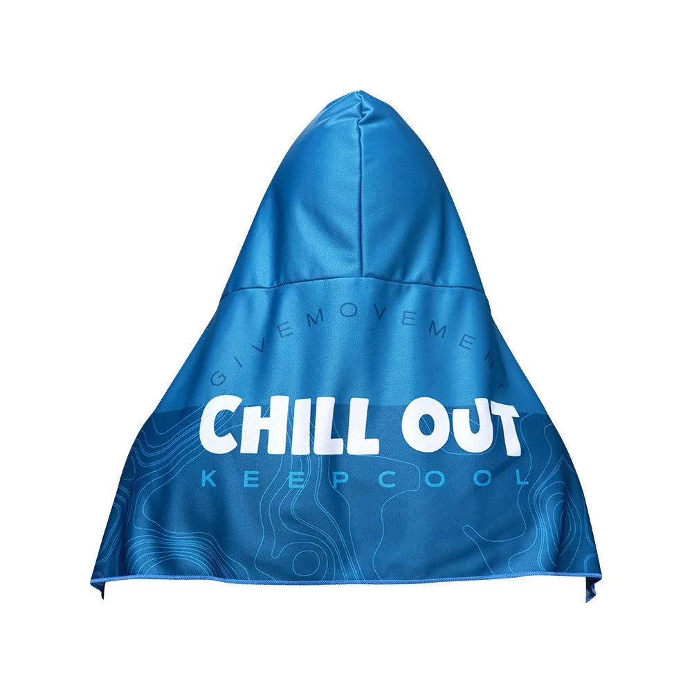 Hooded Sun Protection Shawl – Quick-Dry Cooling Head Cover Hooded Sun Shawl Nixie Blue