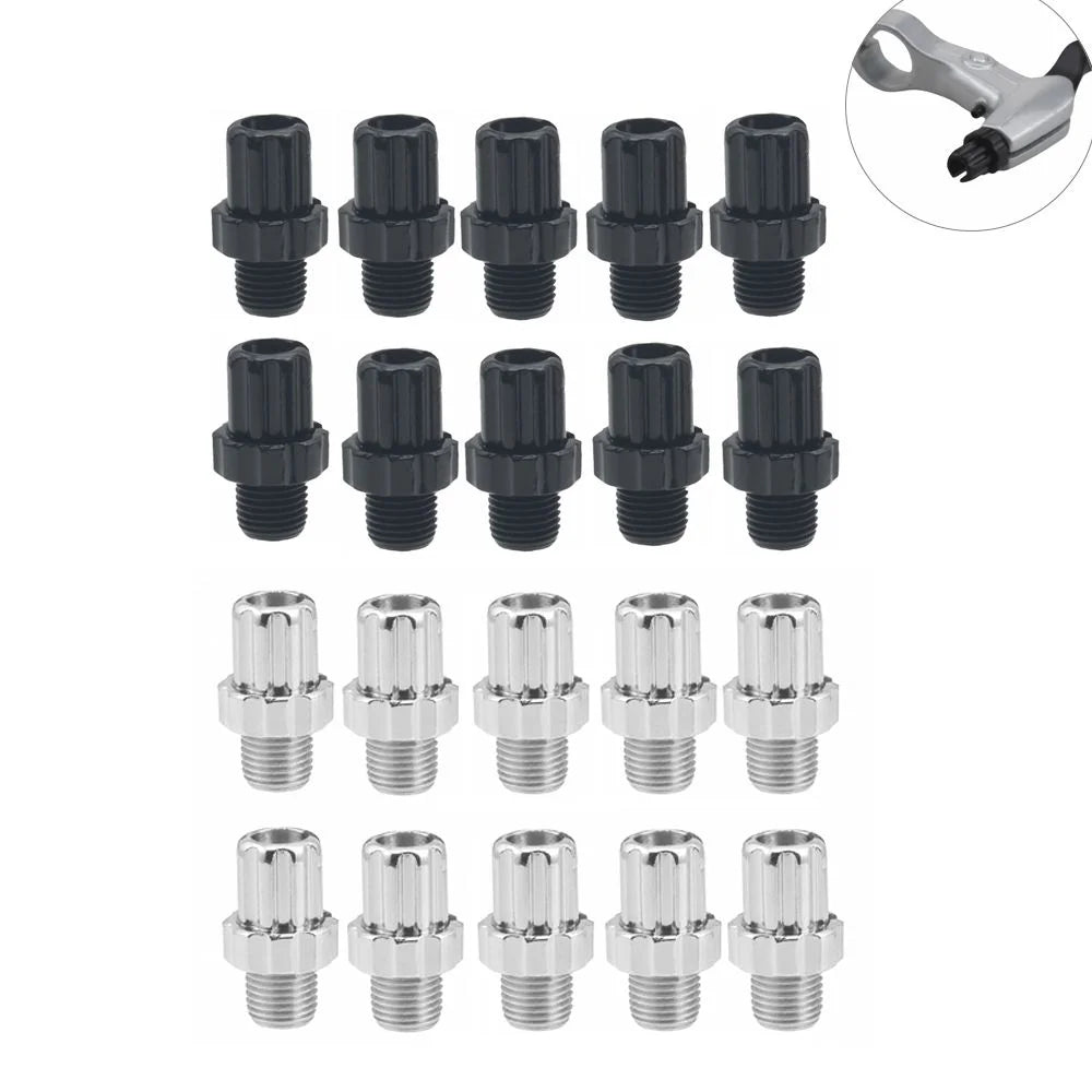 20 Pcs Aluminum Alloy Bike Brake Lever Adjuster Screws M10 Bike Brake Screws Nixie M10