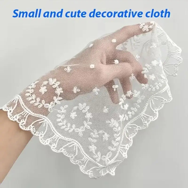Cotton Lace Trim 15cm – Cream Floral Embroidery Sewing Lace Cotton Lace Trim Nixie