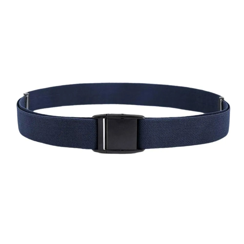 Women's Elastic Waistband Belt Flat Buckle – Adjustable Casual Women's Fashion Belt Nixie Dark Blue