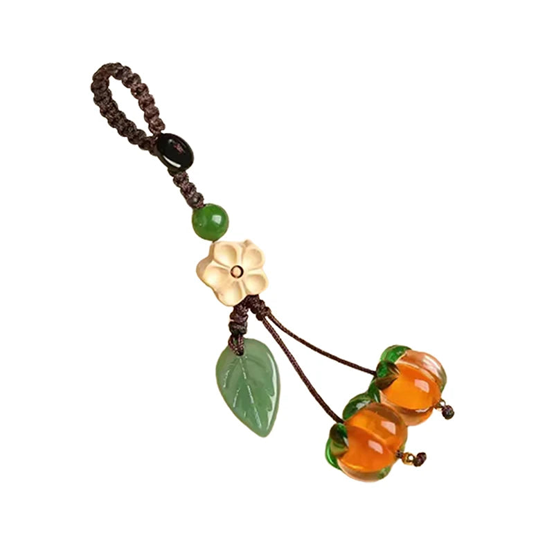 Kawaii Persimmon Crystal Phone Charm Strap Pendant – Keys & Bags Phone Charm Pendant Nixie