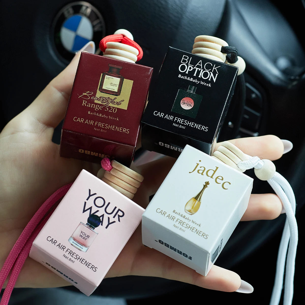 Car Air Freshener Rope Fragrance – Long-Lasting Glass Perfume Car Air Freshener Nixie