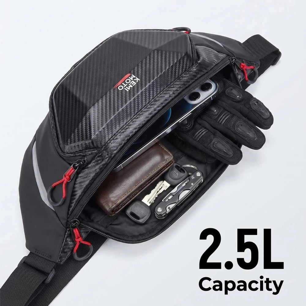 KEMITOUR EVA Waterproof Motorcycle Waist & Leg Bag Fanny Pack Motorcycle Waist Bag Nixie