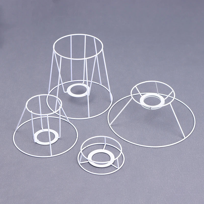Vintage Iron Wire Lampshade Frame DIY Light Cage Guard Ring Wire Lampshade Frame Nixie