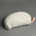 Polka Dot Shell Pencil Case – Large Capacity Canvas Pouch