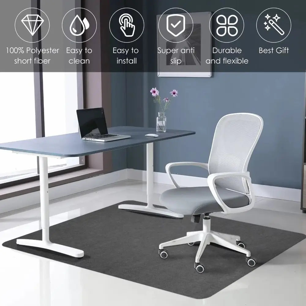 Anti-Slip Office Chair Mat – Floor Protection Pad 90x120cm Office Chair Mat Nixie