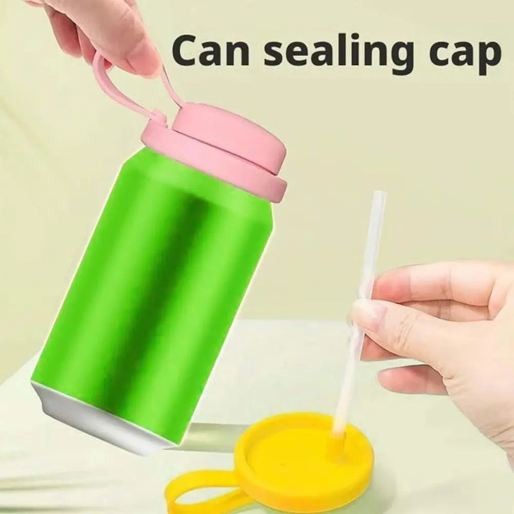 Reusable Silicone Soda Can Lids with Straw – BPA-Free Silicone Can Lids Nixie