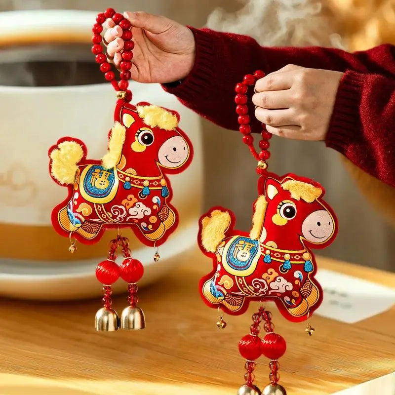 2026 Chinese New Year Horse Year Lion Dance Hanging Ornament Holiday Hanging Ornament Nixie
