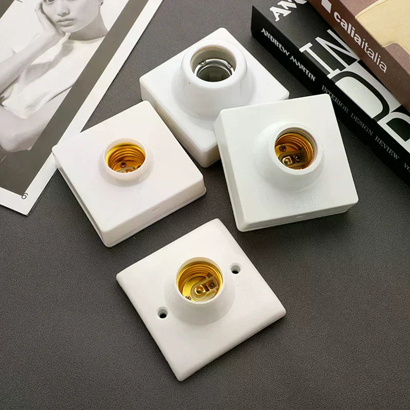 E27 Lamp Socket PP Bulb Holder 220V 10A – White Lamp Socket Holder Nixie