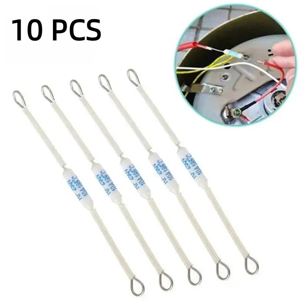 10Pcs Ceramic Thermal Cutoff Fuse 10/15/20A 250V 185°C 230°C Thermal Cutoff Fuse Nixie
