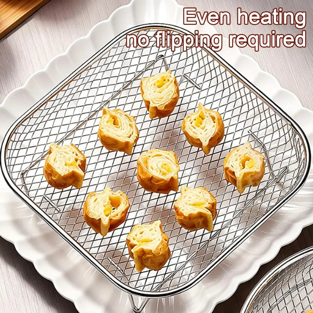 Non-Stick Stainless Steel Air Fryer Rack & Grill Basket Air Fryer Rack Nixie