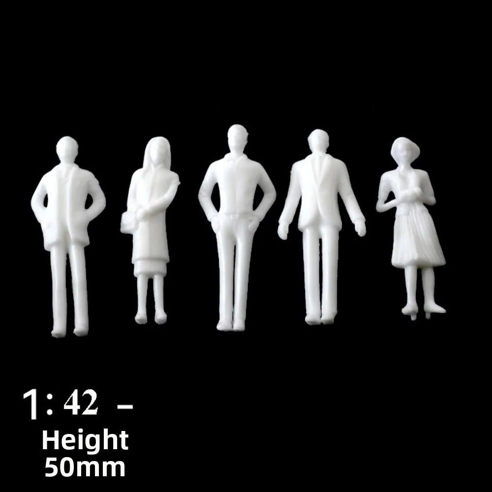 Miniature Scale Model People Figures White Plastic 10/100pcs