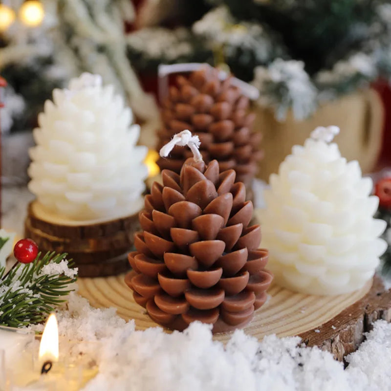 Christmas Pinecone Soy Wax Aromatherapy Candle | Holiday Décor Aromatherapy Candle Nixie