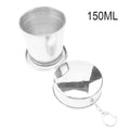 Collapsible Stainless Steel Travel Cup with Keychain & Lid Collapsible Travel Cup Nixie 150ml