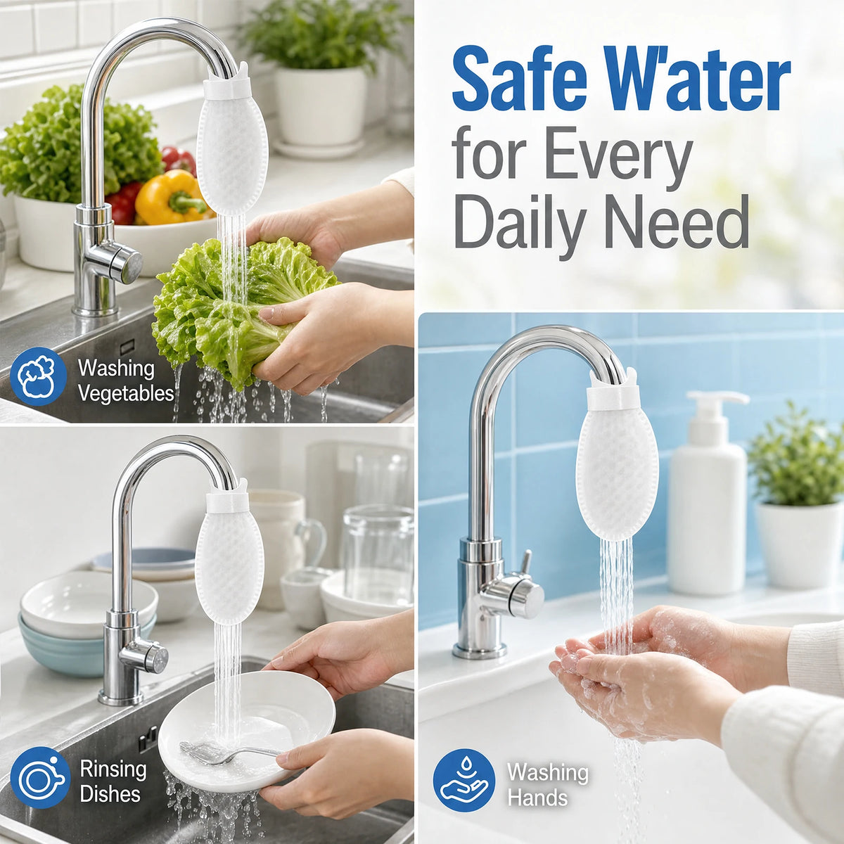 100Pcs Cotton Faucet Filter Bags – Anti-Splash Tap Water Purifier
