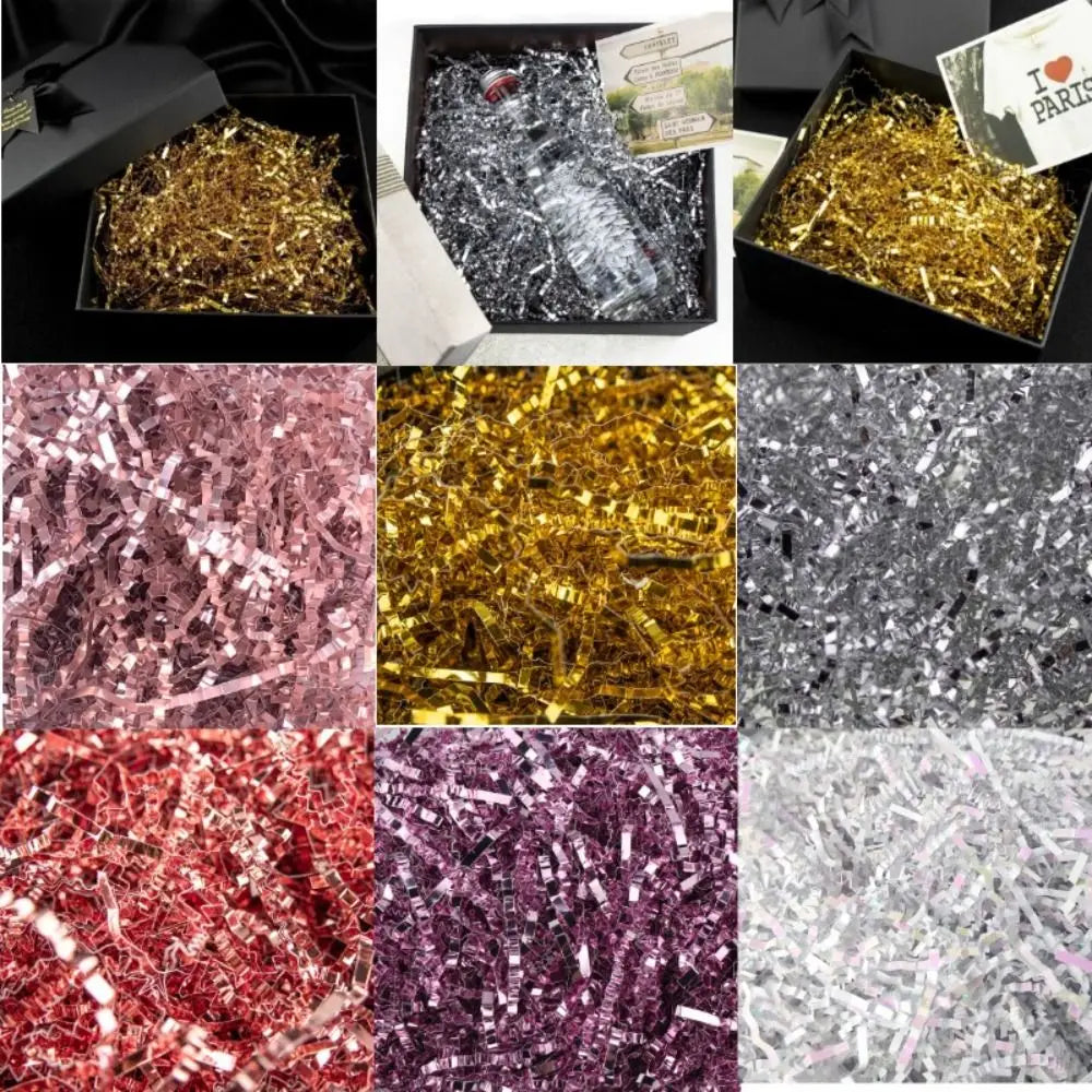 100g Shredded Foil Crinkle Paper – Gift Box Filler & Crafts