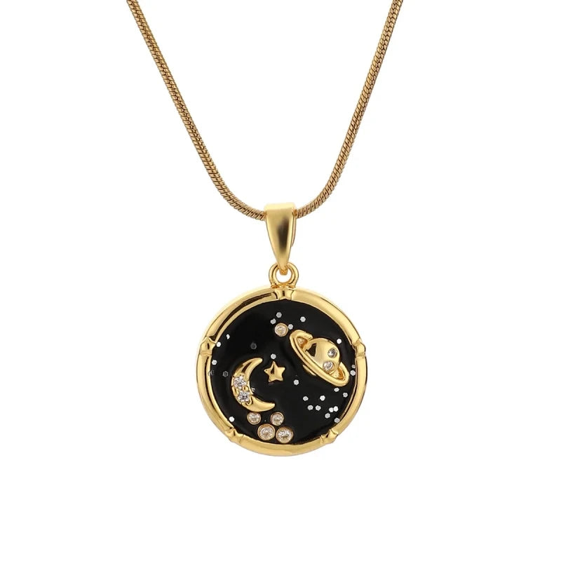 Luxury Star Pendant Necklace – Gold & Silver Snake Chain Pendant Necklace Nixie