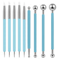 5pc Dual-End Clay Sculpting & Dotting Tools Set – Nail Art Clay Sculpting Tool Set Nixie blue 9 pieces